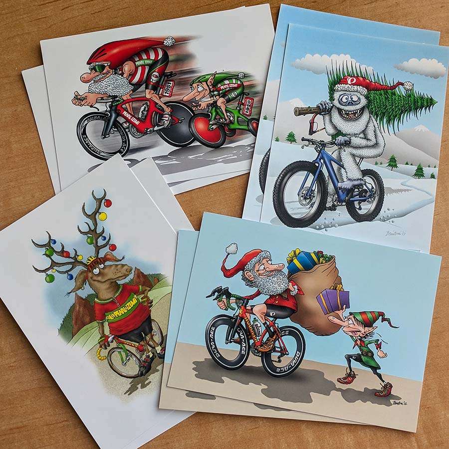 Illustrator Dave Brinton Puts a Festive Spin on Cycling